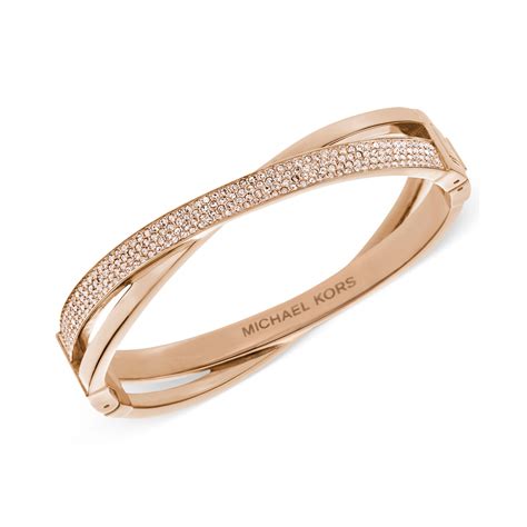 michael kors rose gold bracelet with crystals|michael kors gold bracelet sale.